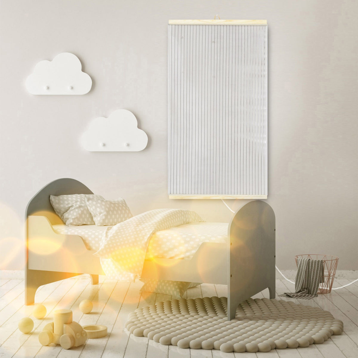 Infraredinis šildytuvas - lankstus šildymo skydelis 430W PremiumLine modelis 14 permatomas, matmenys 100x57 cm su reguliatoriumi - gaukdaugiau.lt