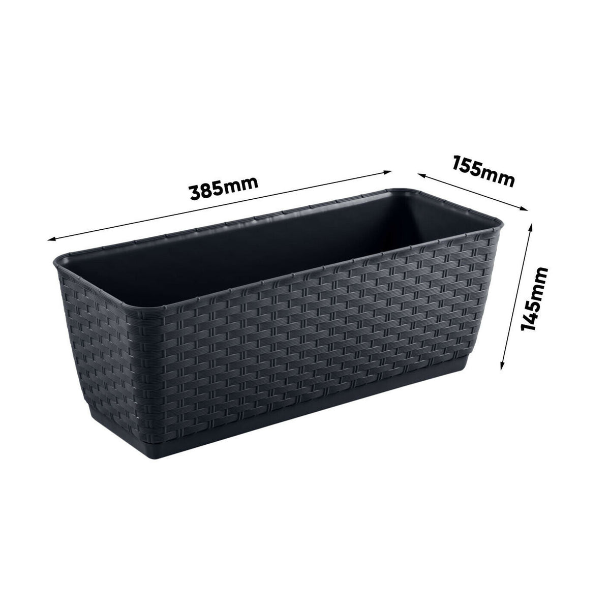 Rattan puodas su kabliukais Ratolla DRL500PW umbra - gaukdaugiau.lt
