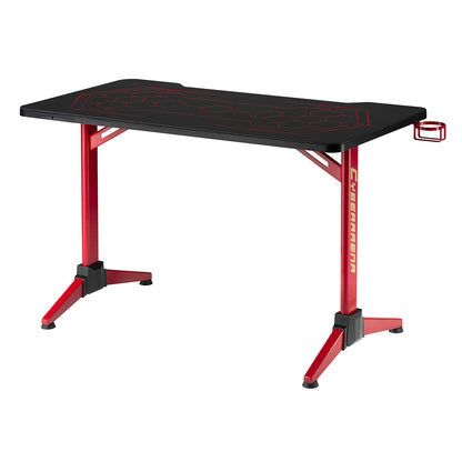Gaminginis RGB LED biuras PremiumLine, juodas, didelis, maksimali apkrova 100 kg, aukštis 760 mm, RS163 - gaukdaugiau.lt