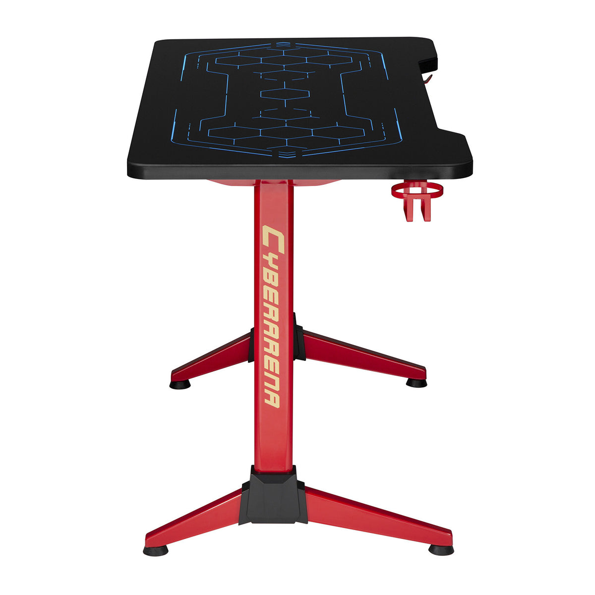 Gaminginis RGB LED biuras PremiumLine, juodas, didelis, maksimali apkrova 100 kg, aukštis 760 mm, RS163 - gaukdaugiau.lt