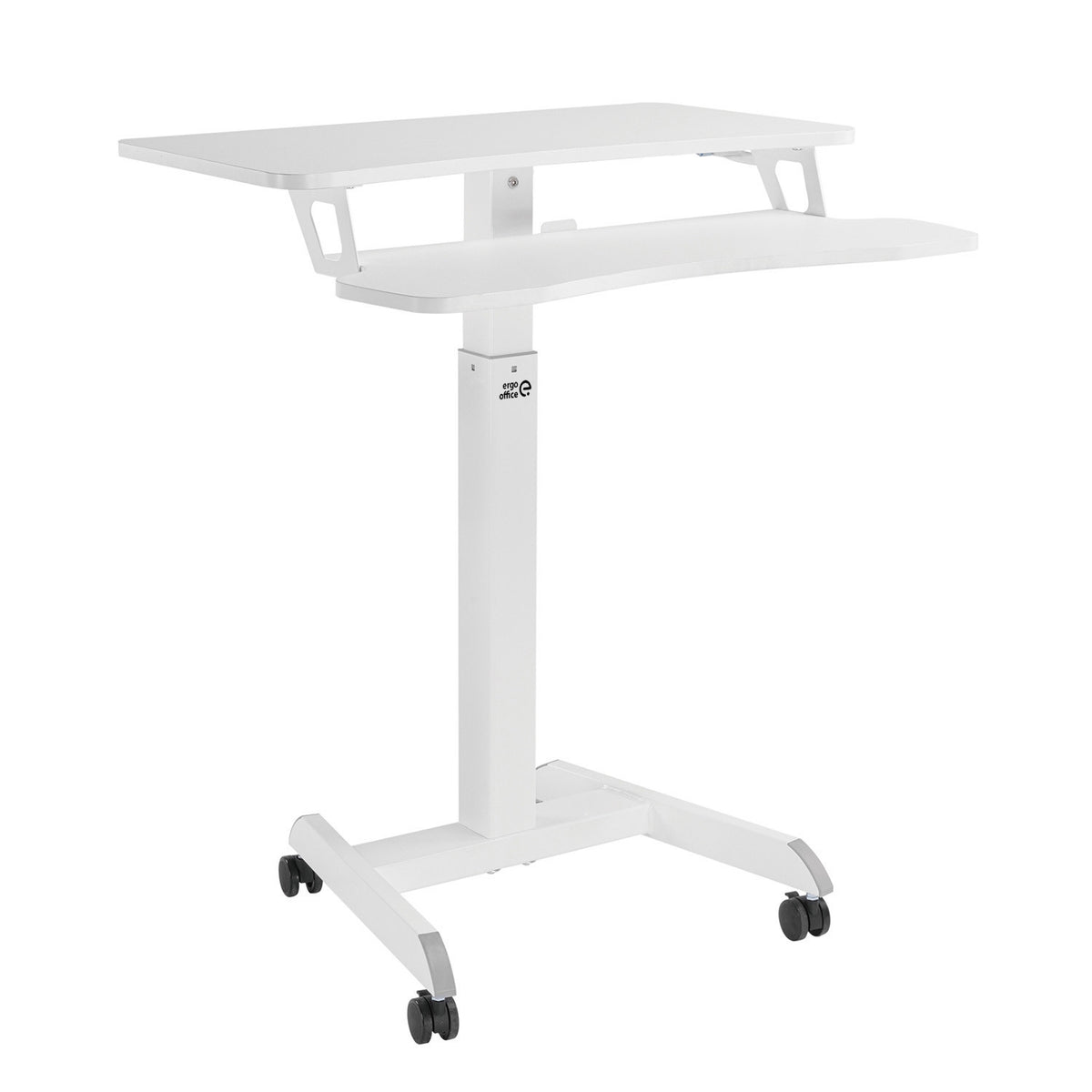 Kilnojama darbo stotis su aukščio reguliavimu ir dviguba platforma „PremiumLine“, darbui stovint, balta, maks. 8 kg, maks. - gaukdaugiau.lt