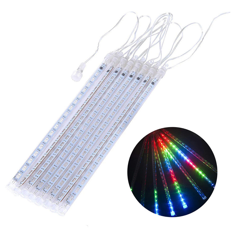 Saulės lemputės LED PremiumLine, 2,4 m ilgio, 144 LED diodės, 8 RGB varpeliai, krintančių varpelių režimas, Li 800 mAh baterija, MCE412 - gaukdaugiau.lt