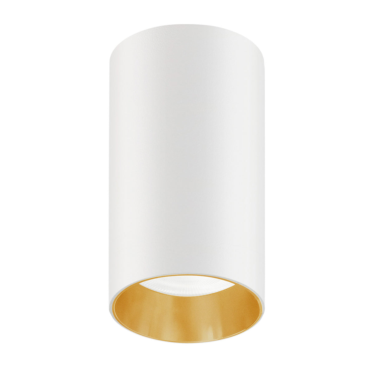 Paviršinis apšvietimo korpusas / vamzdelis PremiumLine, taškinis, apvalus, aliumininis, GU10, 55x100mm, baltos/auksinės spalvos, MCE458 W/G - gaukdaugiau.lt