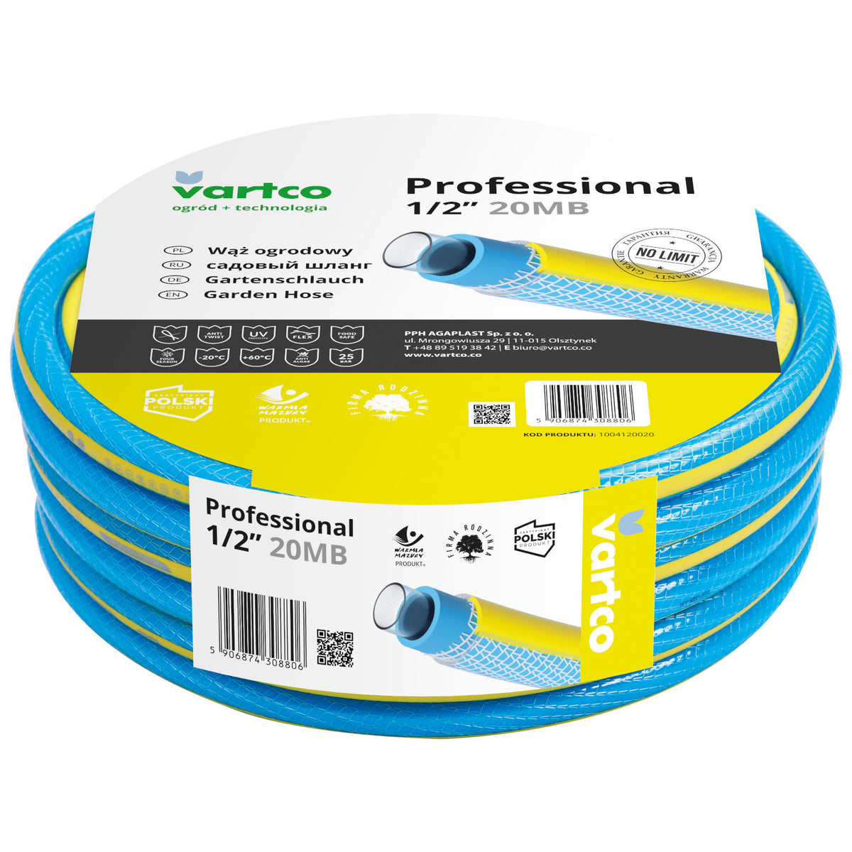 Vartco Professional 1/2" 20m sodas laidas - gaukdaugiau.lt