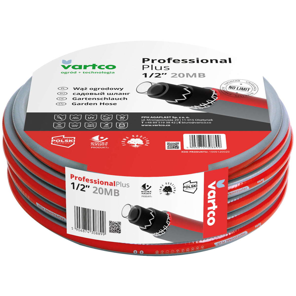 Vartco Professional Plus 1/2" 20m sodas laidas - gaukdaugiau.lt