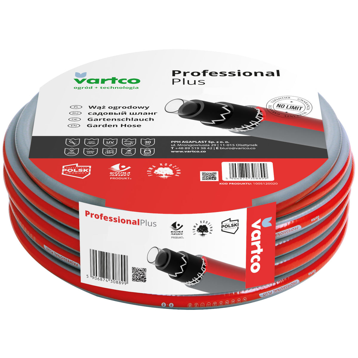 Vartco Professional Plus 20 m 3/4" sodo žarna - gaukdaugiau.lt
