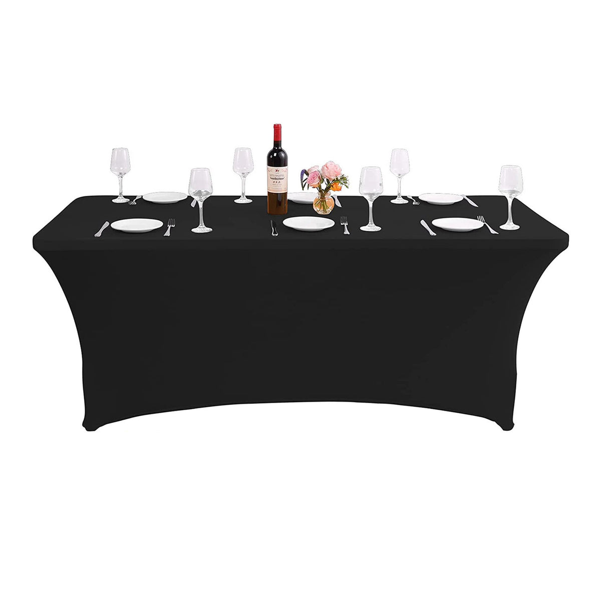 Stalo audinys lankstus dangtelis maitinimo stalui juoda PremiumLine, 180x75x74cm, Spandex, GB372 - gaukdaugiau.lt