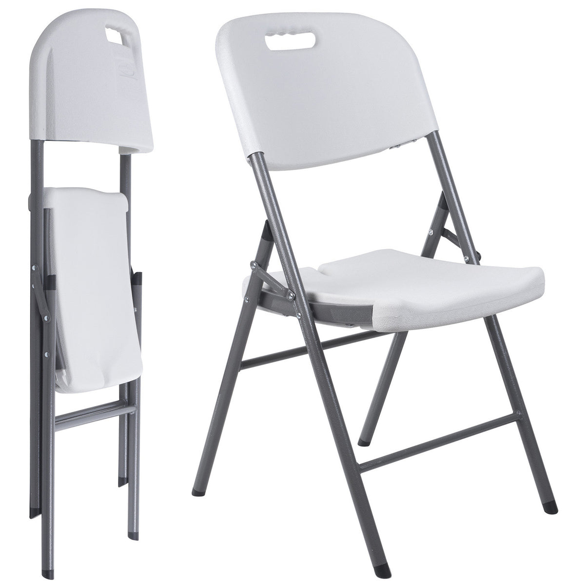 Sulankstomas maitinimas / sodas / banketas / vestuvių kėdė PremiumLine, max. 250kg, baltas, stiprus, 88x50x45cm, GB375 - gaukdaugiau.lt