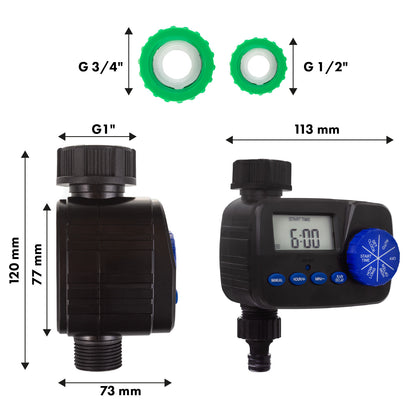 Elektroninis laistymo valdiklis PremiumLine, laikmatis, maitinimas 2x1,5V AA, GB390 - gaukdaugiau.lt