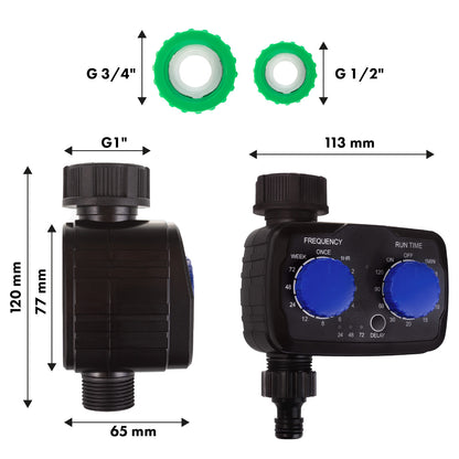 Elektroninis laistymo valdiklis PremiumLine, laikmatis, maitinimas 2x 1,5V AA, GB391 - gaukdaugiau.lt