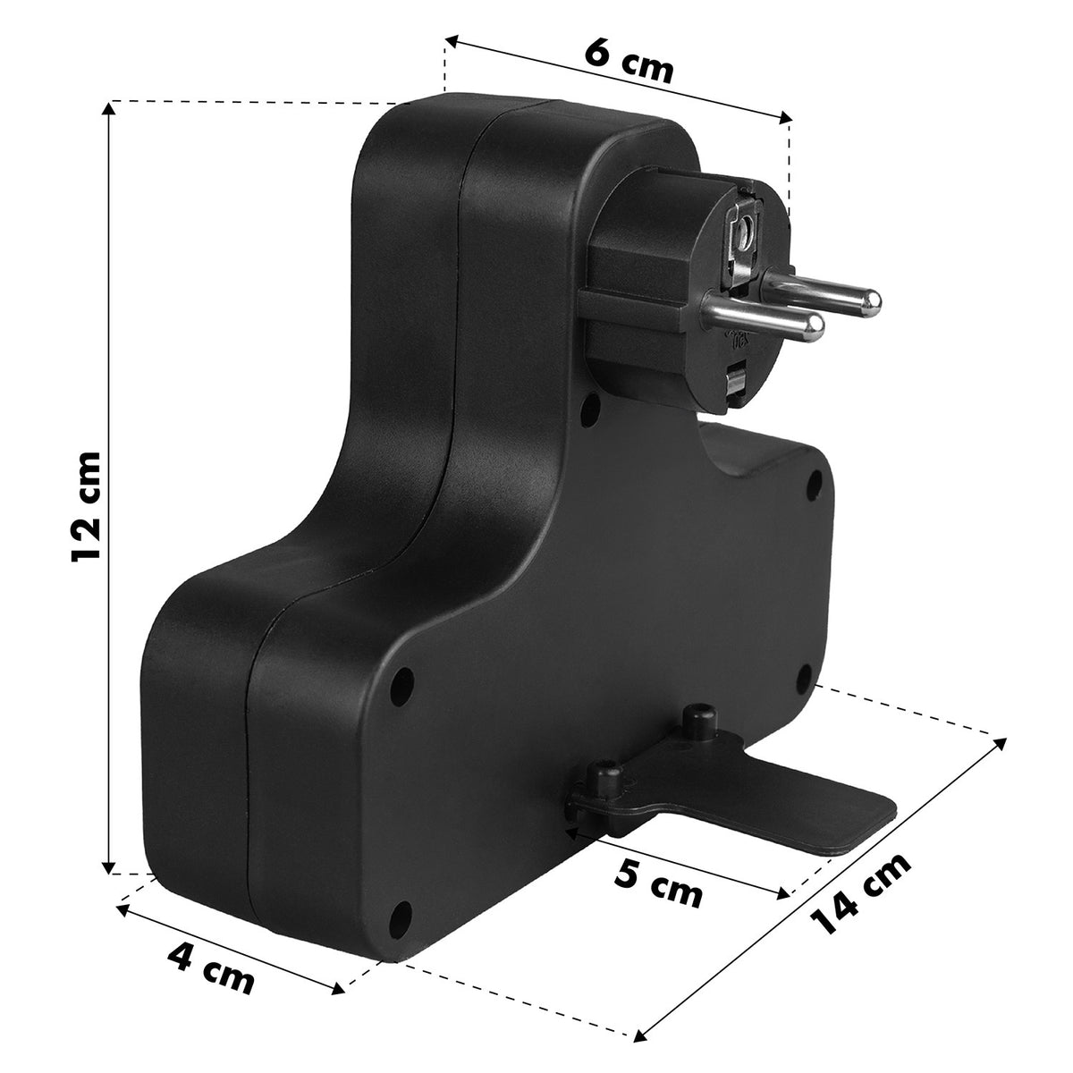 PremiumLine lizdas, Keturgubas su jungikliu, stabilizavimo kojele, Tipo E, 2x2,5A, 2x16A, MCE224 E/B - gaukdaugiau.lt
