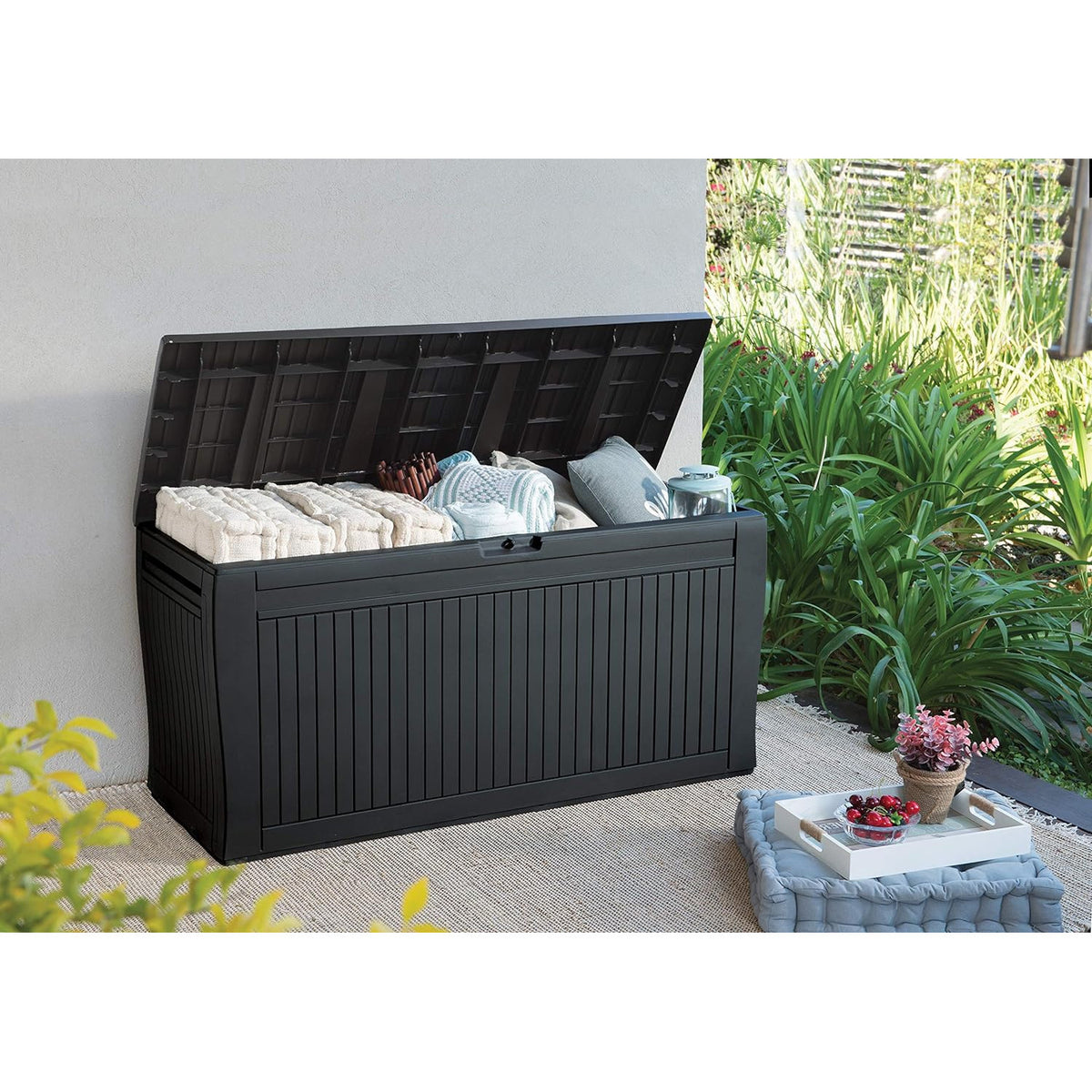 Sodo dėžė COMFY STORAGE BOX 270 L grafitas - gaukdaugiau.lt