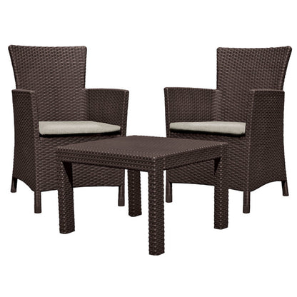 Baldų komplektas ROSARIO BALCONY SET rudžiai-bėžas - gaukdaugiau.lt