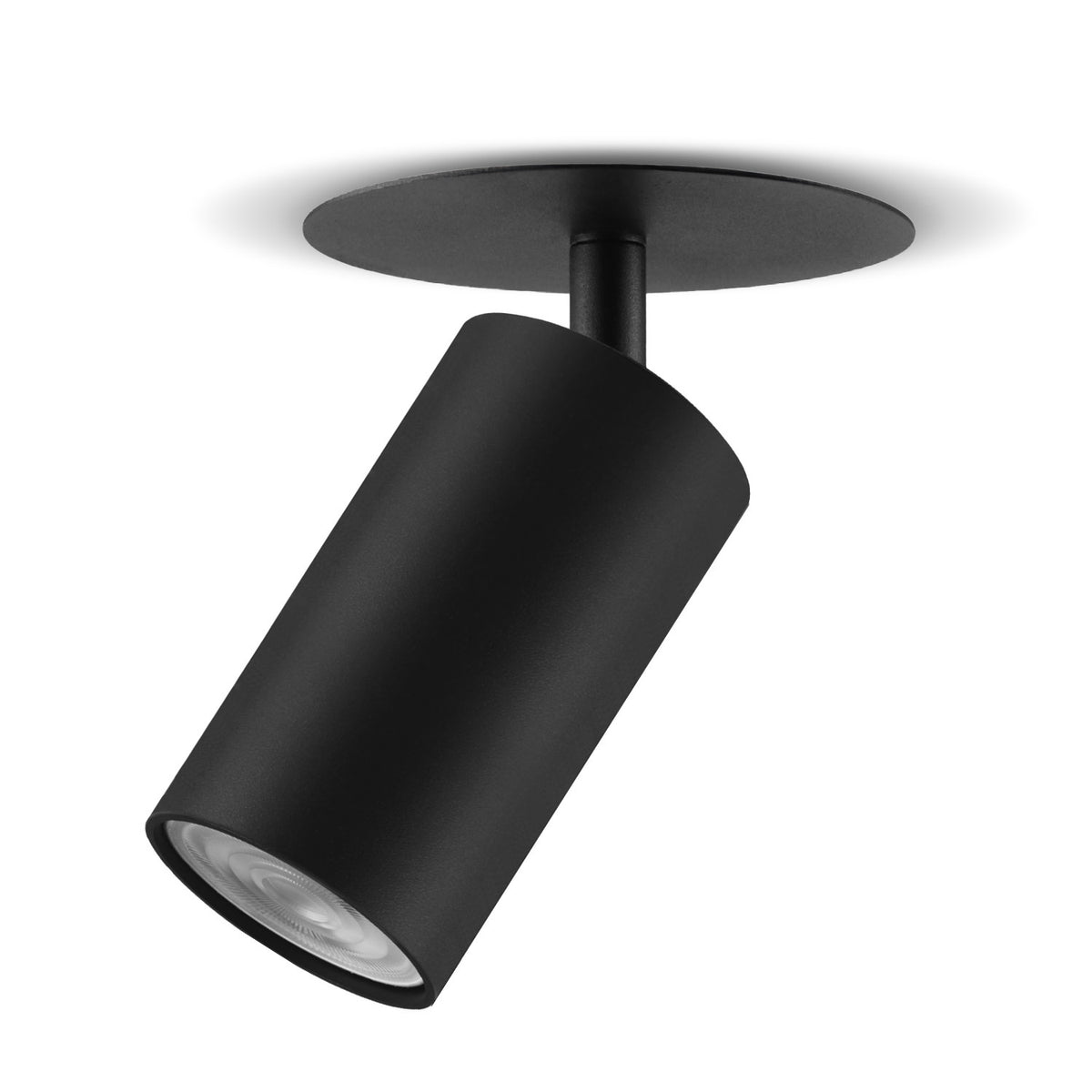 Pogręžinė / vamzdelio tipo apdaila PremiumLine, taškinė, apvali, aliumininė, GU10, 55x100mm, juoda spalva, MCE364 B - gaukdaugiau.lt