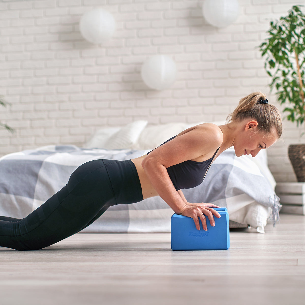 Kubas, 120 g EVA putų jogos blokas, mėlynas, PremiumLine ACTIVE - gaukdaugiau.lt