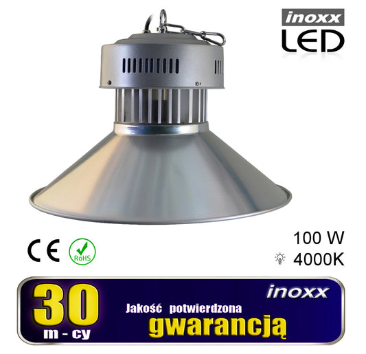 Pramoninis LED lempa 100W High Bay COB 4000K neutrali 10 000lm - gaukdaugiau.lt