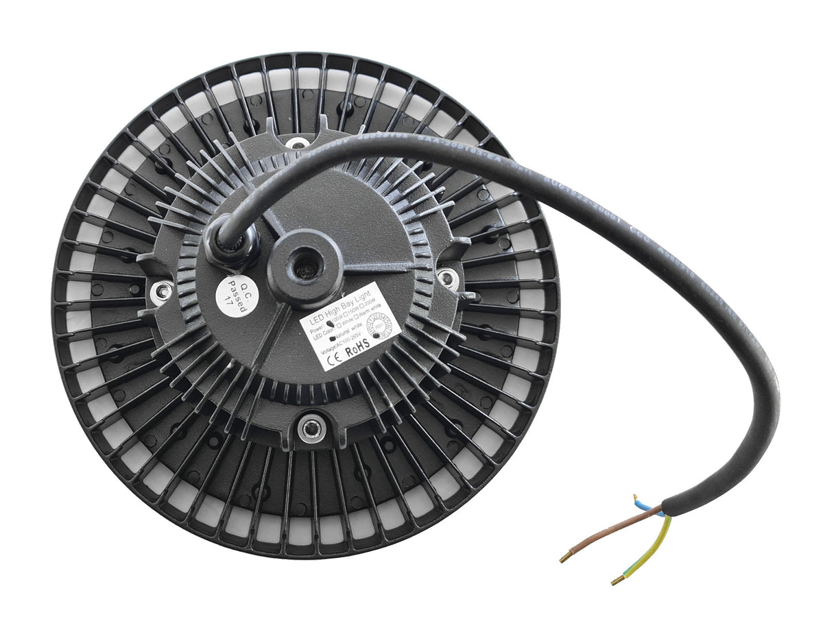 Pramoninė LED lempa IP65 100W High Bay UFO 12 000 lm 6000K šalta - gaukdaugiau.lt