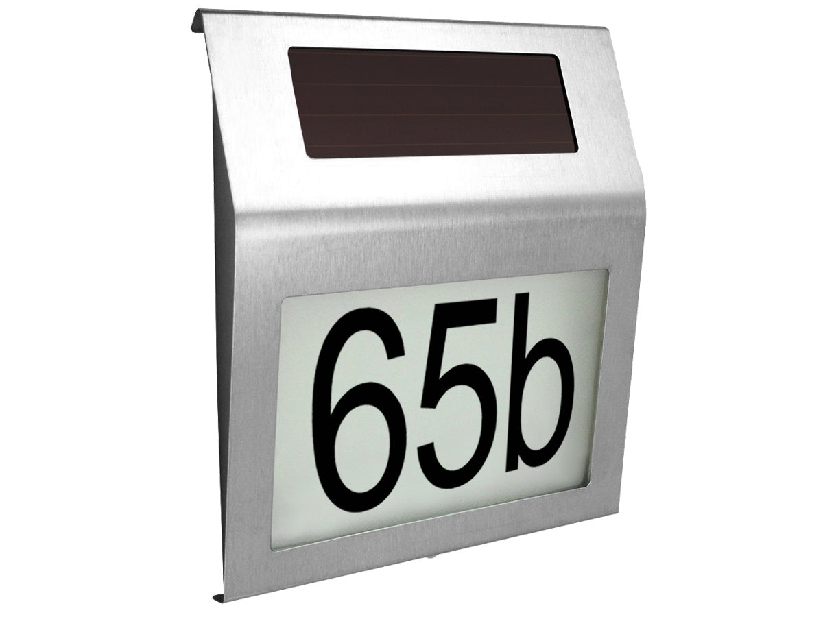 Saulės lemputė LED su apšviestu namo numeriu - gaukdaugiau.lt