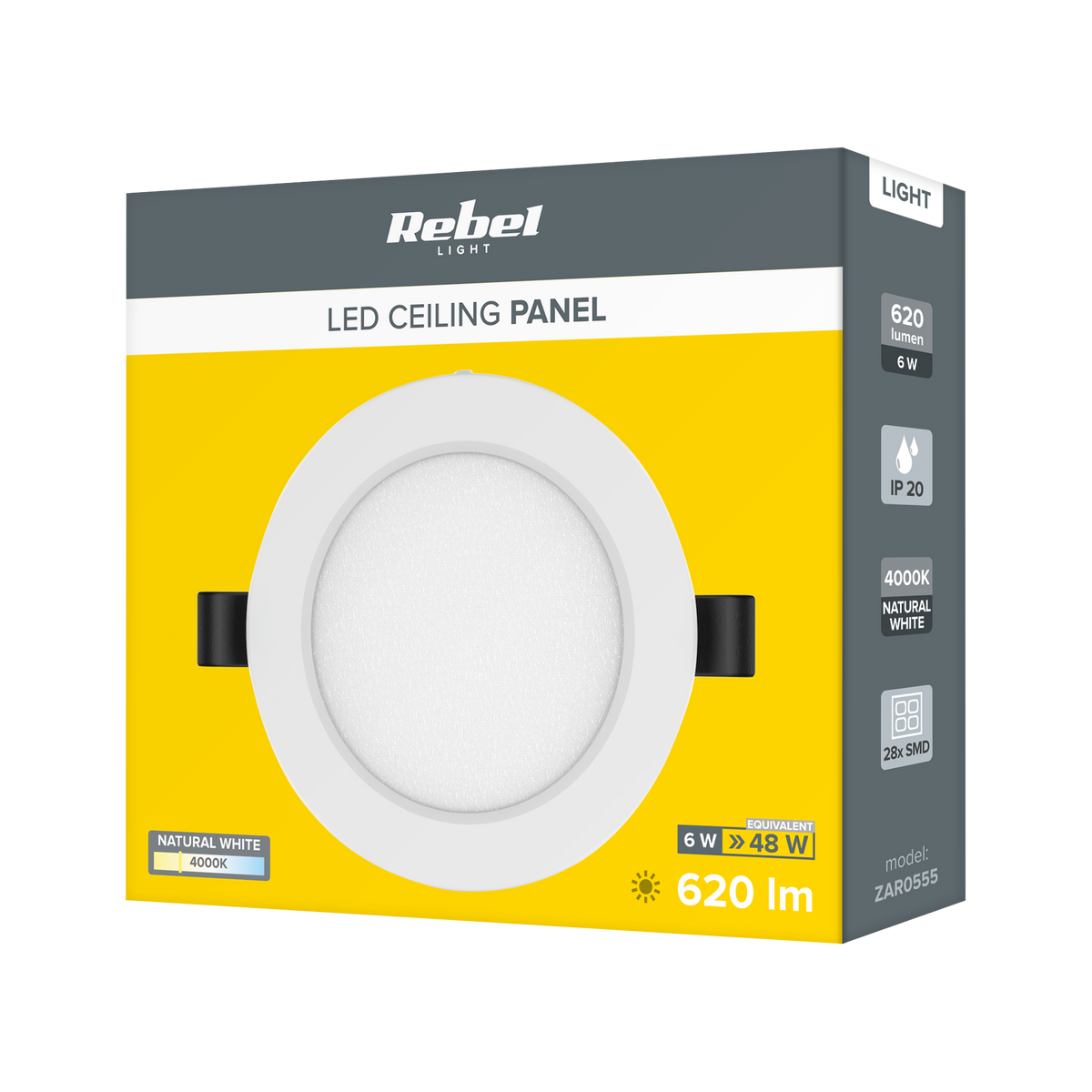 Šviestuvas lubinis LED 6W PremiumLine, 4000K, 230V - gaukdaugiau.lt