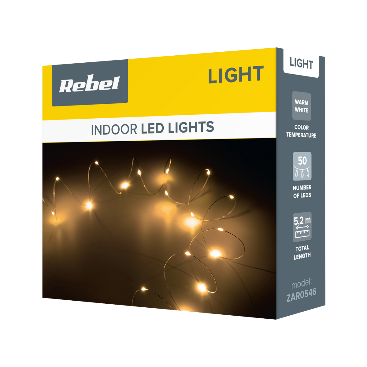Šviesu lemputės - 50 mini led - šiltos baltos - gaukdaugiau.lt