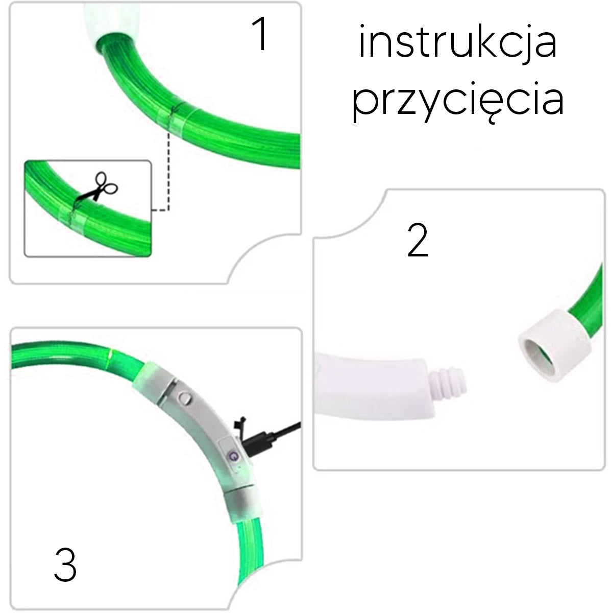 LED šviečiantis antkaklis (Žalia)