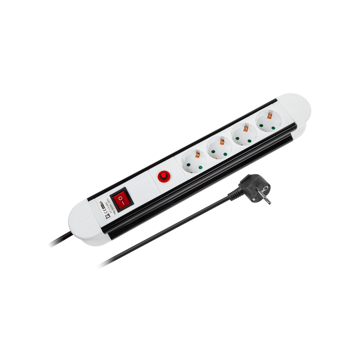Maitinimo laidas PremiumLine 4 vokiečių tipo lizdais - 5m (3x1,5mm) - gaukdaugiau.lt