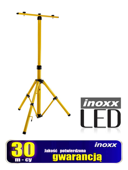 Šviesos diodinis nešiojamas prožektorius 50w x2 + teleskopinis trikojis 160cm - gaukdaugiau.lt