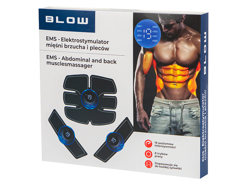 44-343# Elektrostimuliatorius ems masažuoklis pilvo raumenims kojoms rankoms ir visam kūnui - gaukdaugiau.lt