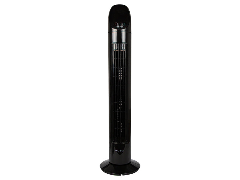 44-075# Koloninis ventiliatorius 90w lcd + pultelis juodas - gaukdaugiau.lt