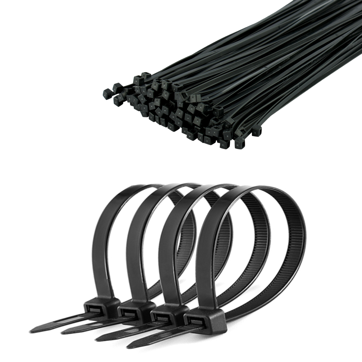 Spaustukas 4,8 mm/30 cm juodas PremiumLine 50vnt. - gaukdaugiau.lt