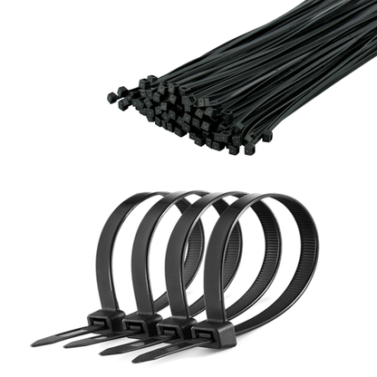 Spaustukas 4,8 mm/30 cm juodas PremiumLine 50vnt. - gaukdaugiau.lt