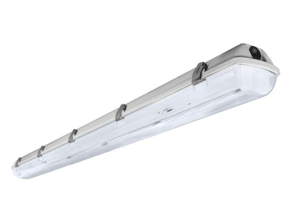 Hermaetiškas pramoninis IP65 LED apšvietimo korpusas 1x120cm T8 G13 dvipusis maitinimas - gaukdaugiau.lt