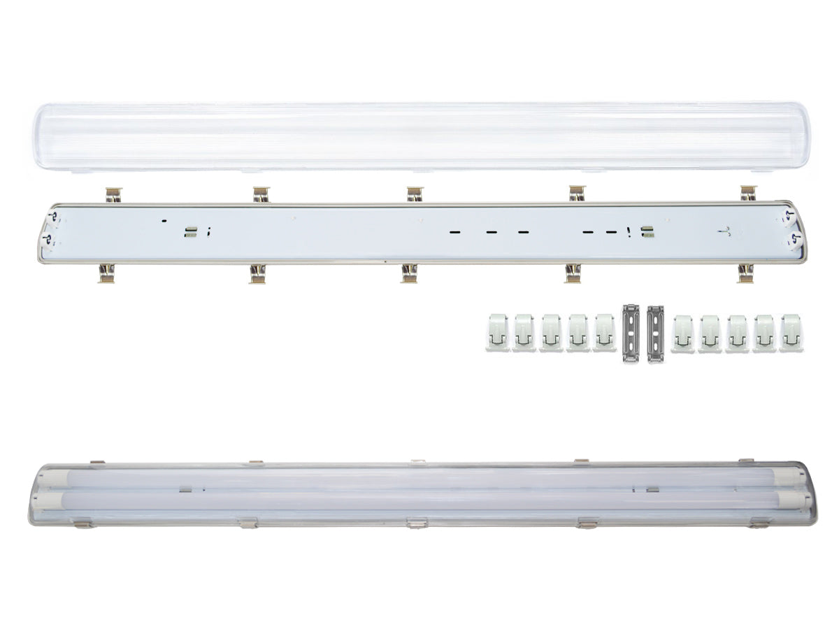 Sandarių hermetiška pramoninė apšvietimo ip65 led 2x120cm t8 g13 vienpusė maitinimo. - gaukdaugiau.lt