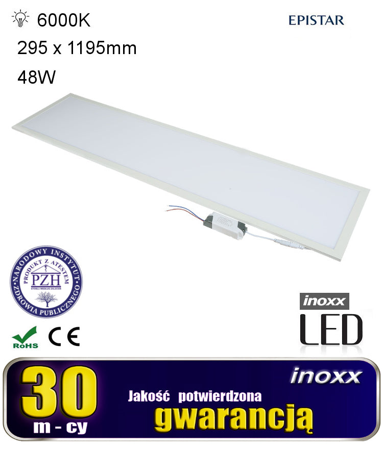 LED lubos plokštė 120x30 48w plona kasetinė lempa 6000k šalta - gaukdaugiau.lt