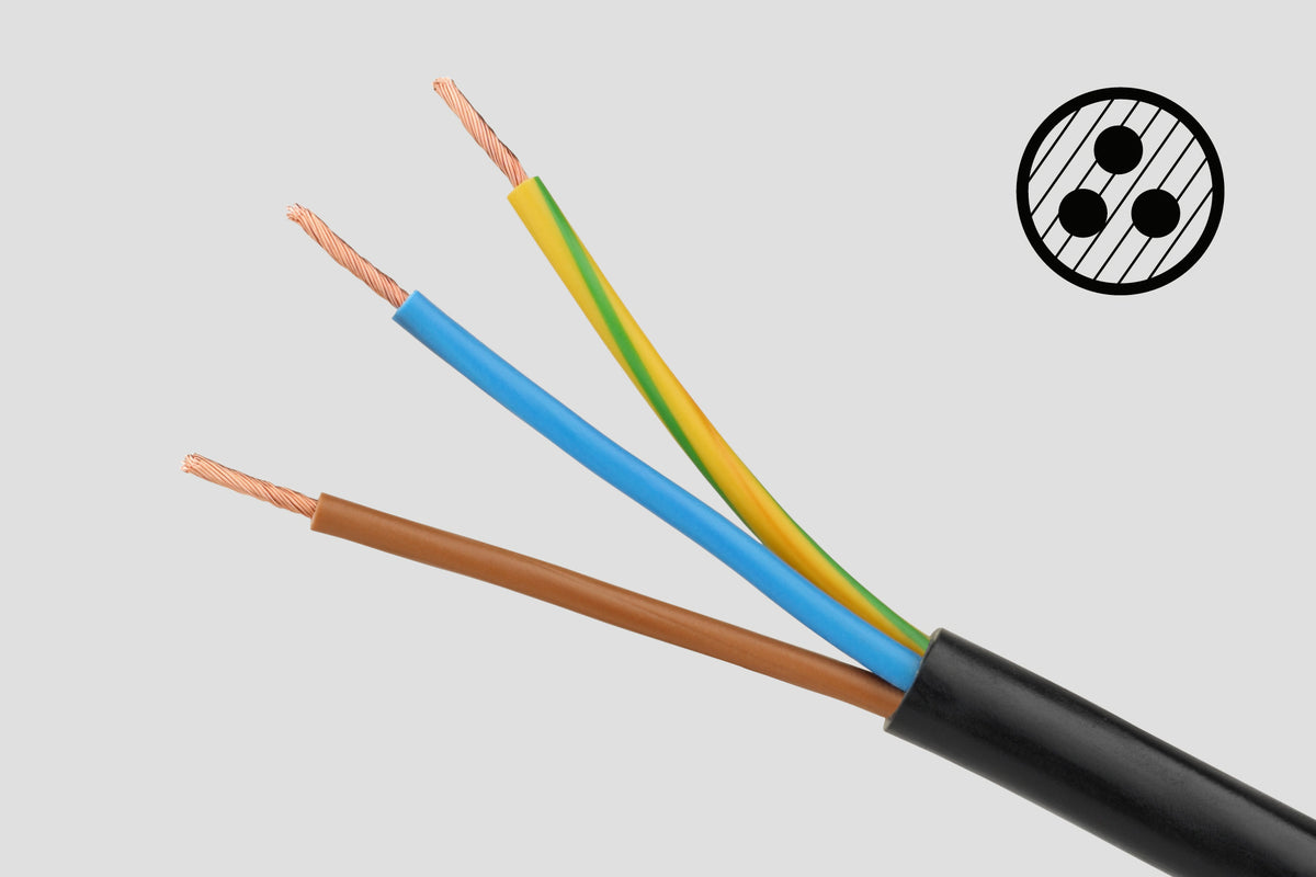 Juodas „PremiumLine“ pratęsiklis su jungikliu, 3 lizdai - 5 m (1,5 mm) - gaukdaugiau.lt