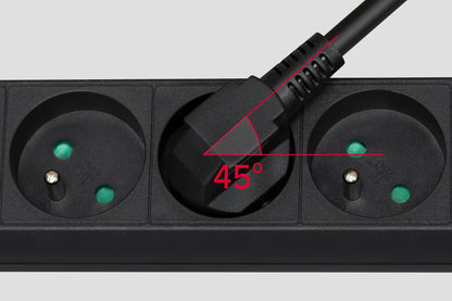 Juodas „PremiumLine“ pratęsiklis su jungikliu, 3 lizdai - 5 m (1,5 mm) - gaukdaugiau.lt