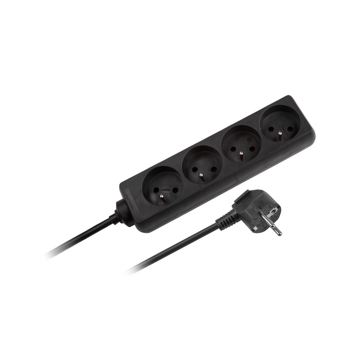 Tinklo ilgintuvas PremiumLine juodas 4 lizdai be jungiklio, ilgis 3m (3x1,5mm) - gaukdaugiau.lt