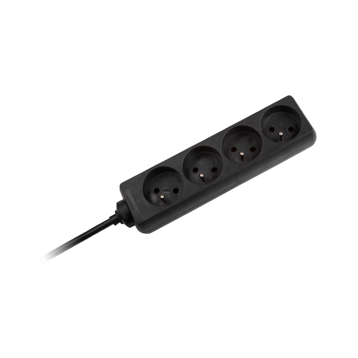 Tinklo ilgintuvas PremiumLine juodas 4 lizdai be jungiklio, ilgis 3m (3x1,5mm) - gaukdaugiau.lt