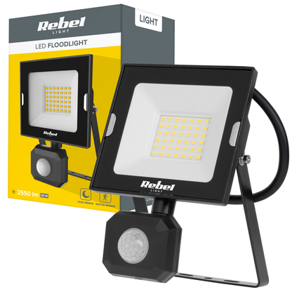 LED atšvaitas 30W su judesio ir sutemų jutikliu, 4000K, 230V - gaukdaugiau.lt