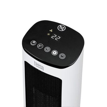 Stulpinis PTC termoventiliatorius PremiumLine su kaminu imitacijos funkcija. - gaukdaugiau.lt
