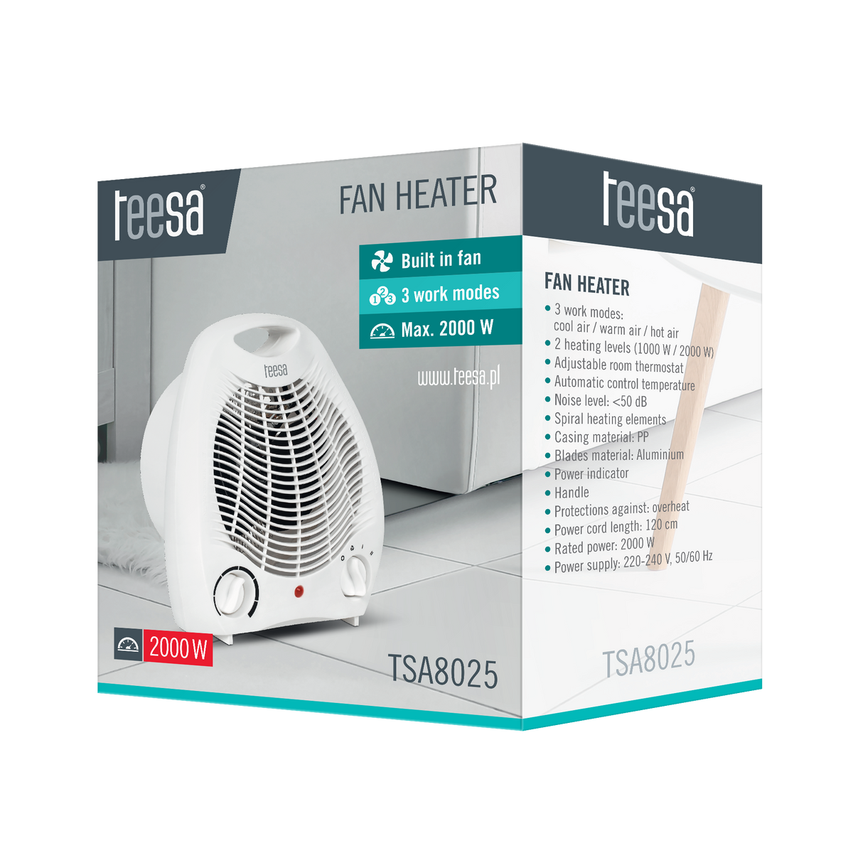 Termoventiliatorius PremiumLine (1000 W, 2000 W) - gaukdaugiau.lt