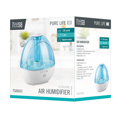 Ultragarsinis oro drėkintuvas PremiumLine PURE LIFE 40 - gaukdaugiau.lt