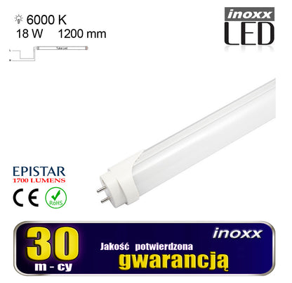 Rinkinys: 1x hermetinė lempos korpusas LED IP65 vienpusis + 2x LED lempa 120cm 18W T8 6000K vienpusė šalta - gaukdaugiau.lt