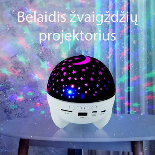 Žvaigždžių Projektorius kolonėlė (įkraunamas)