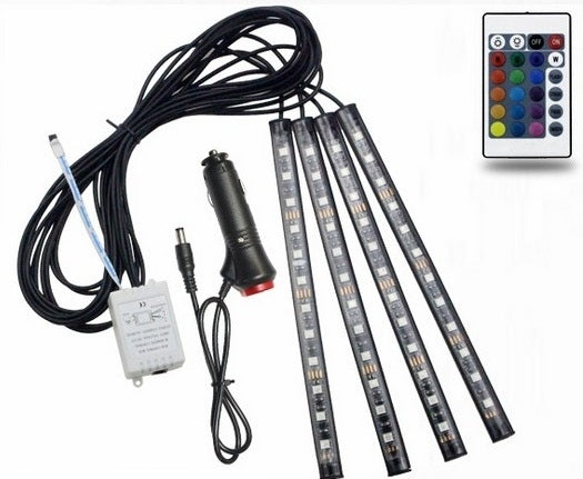 Automobilio LED RGB lazdelės 22CM