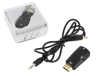 Keitiklis adapteris HDMI į VGA + Audio laidas