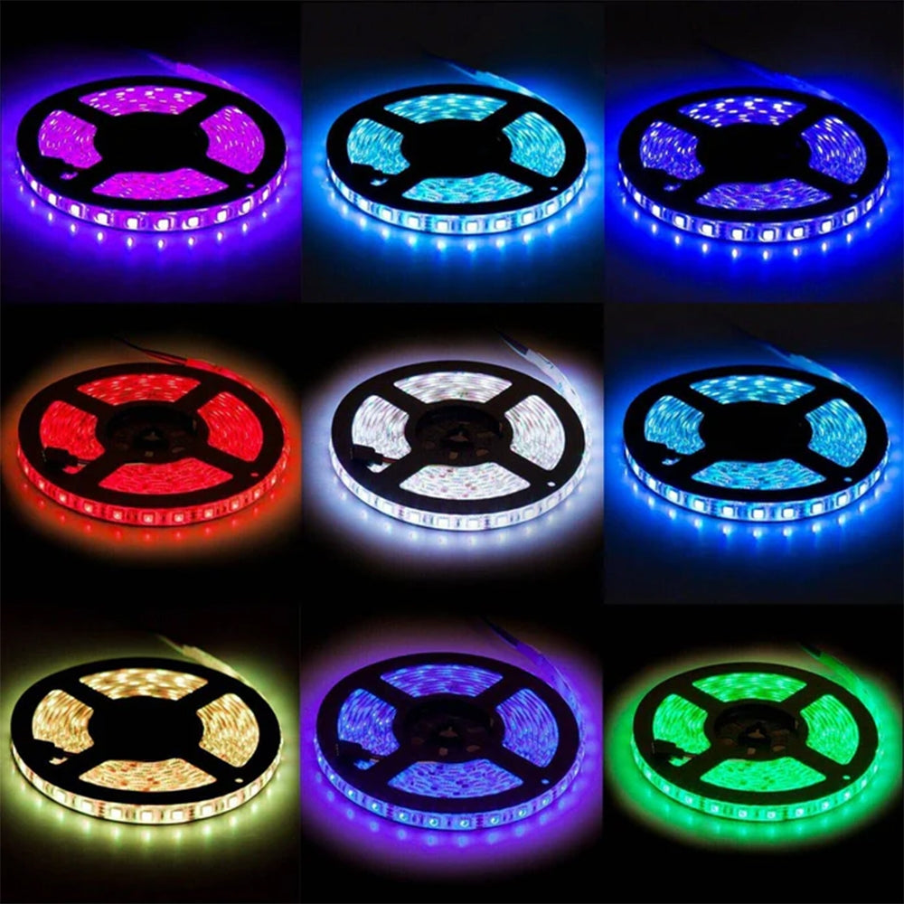 LED RGB USB juosta, 5 metrai