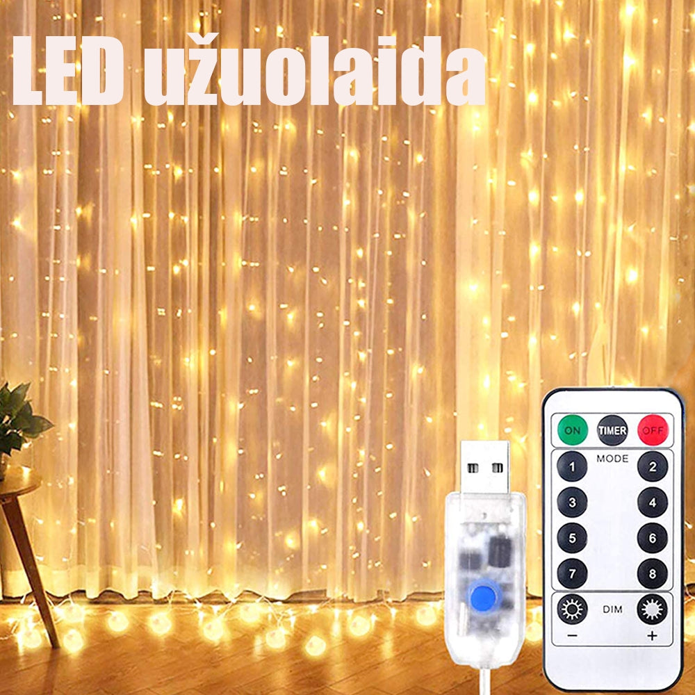 LED USB užuolaida - girlianda