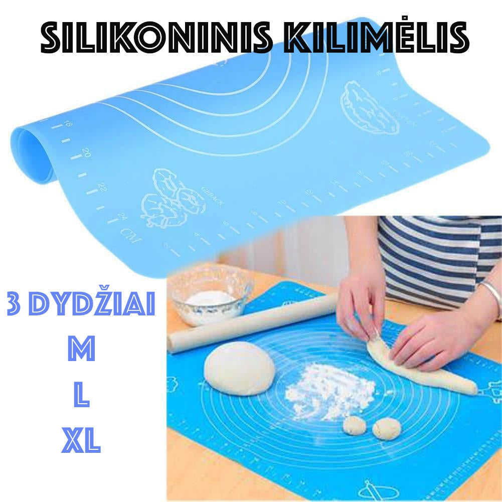 Silikoninis nelimpantis kilimėlis - M - Rožinė